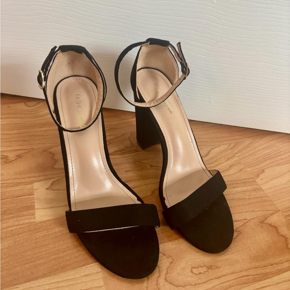 Black Women's Suede 4” Heels